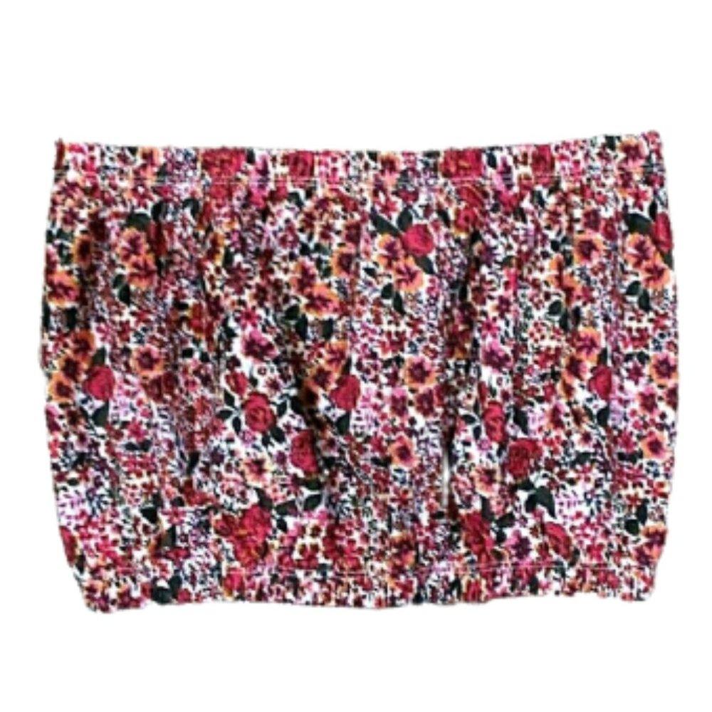 Topshop Floral Print Tube Top Size 8 - Picture 2 of 7